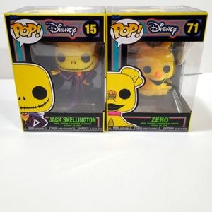 Disney Nightmare Before Christmas bundle set Zero and Jack Skellington